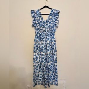 NWOT Flutter Sleeve Floral Maxi Dress | THML | Size: M